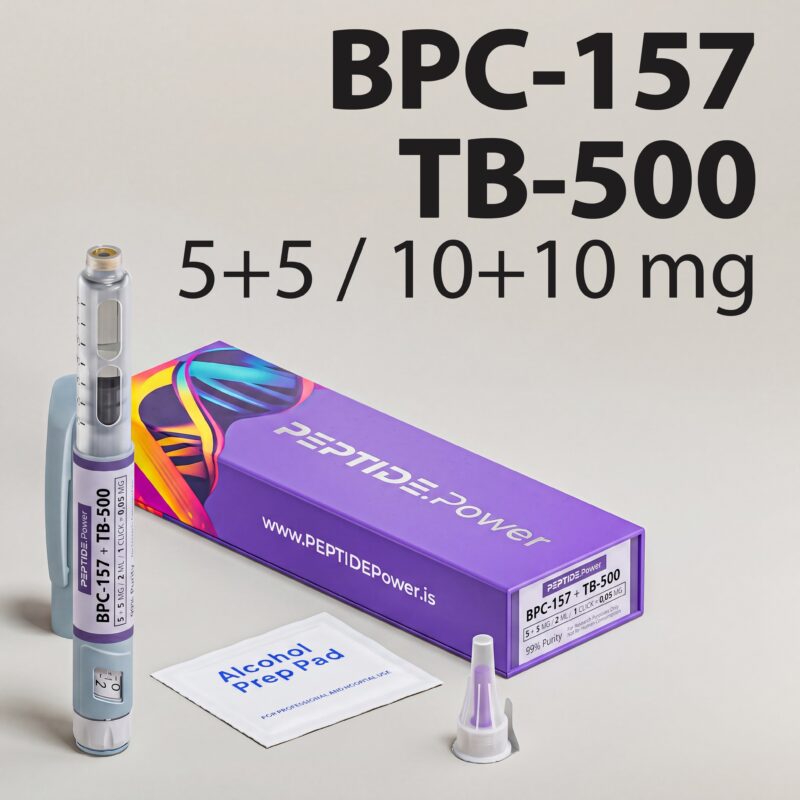 BPC-157 & TB-500: 5 mg + 5 mg / 10 mg + 10 mg - Pre-Mixed Research Peptide Pen, 99%+ Purity (CoA) | PEPTIDE.Power