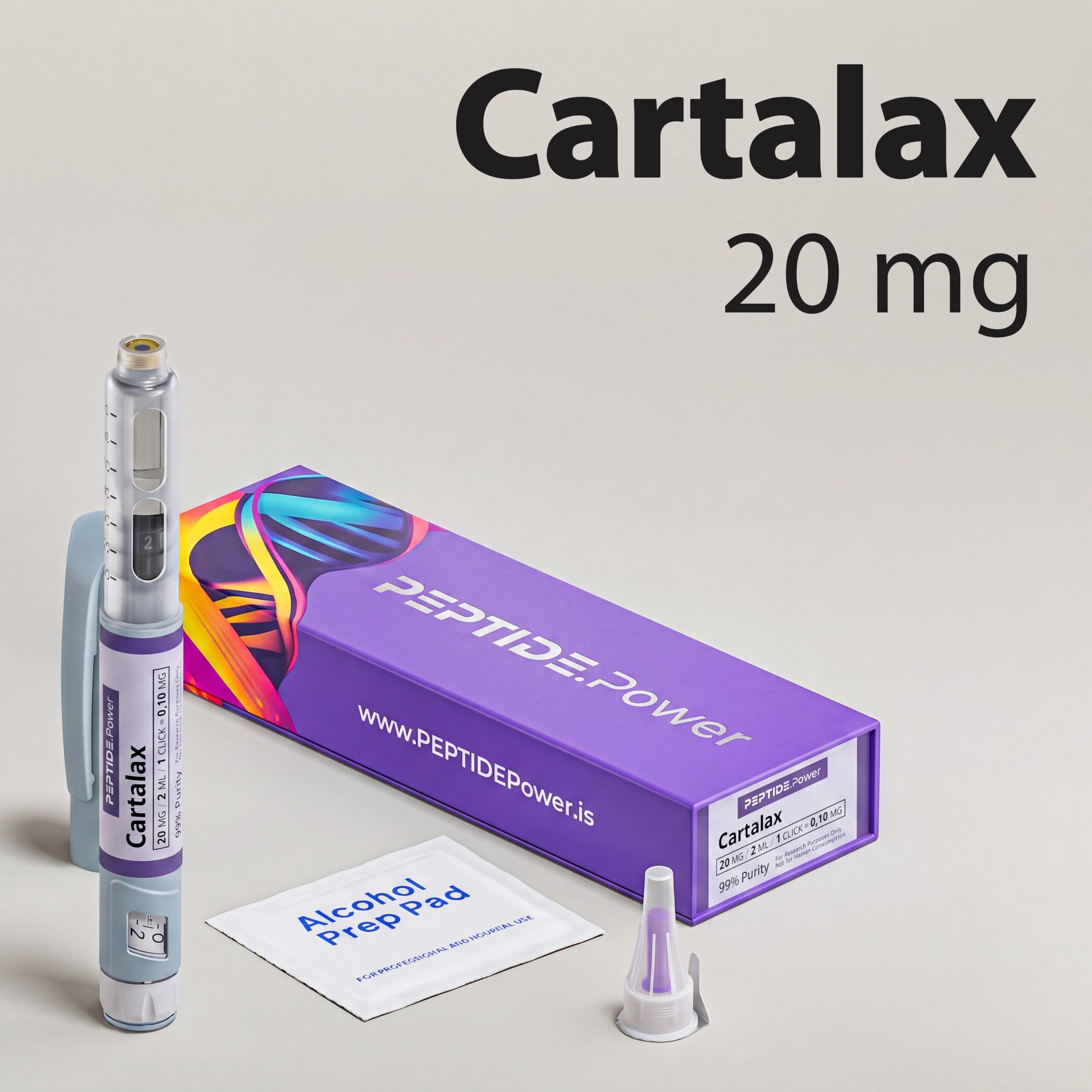 Cartalax - PEPTIDE.Power Cartalax: 20 mg - Pre-Mixed Research Peptide Pen, 99%+ Purity (CoA) | PEPTIDE.Power