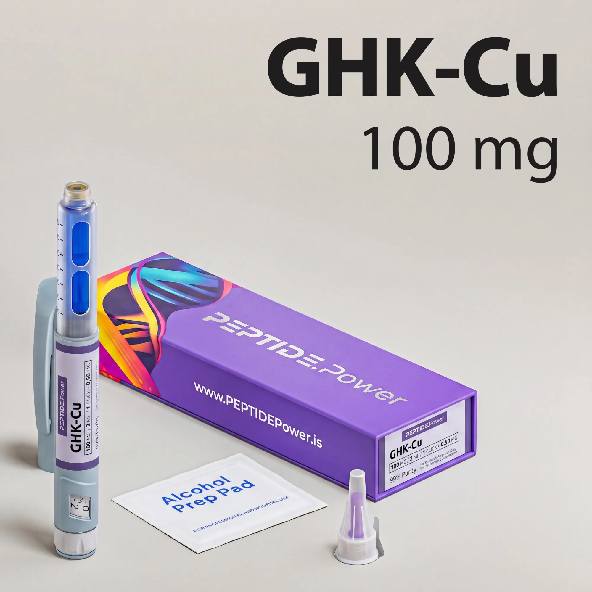 Premium Research Peptides GHK-Cu 100 mg