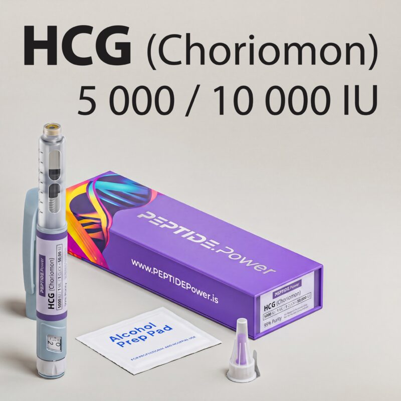 HCG (Choriomon): 10 000 IU / 5000 IU - Pre-Mixed Research Peptide Pen, 99%+ Purity (CoA) | PEPTIDE.Power