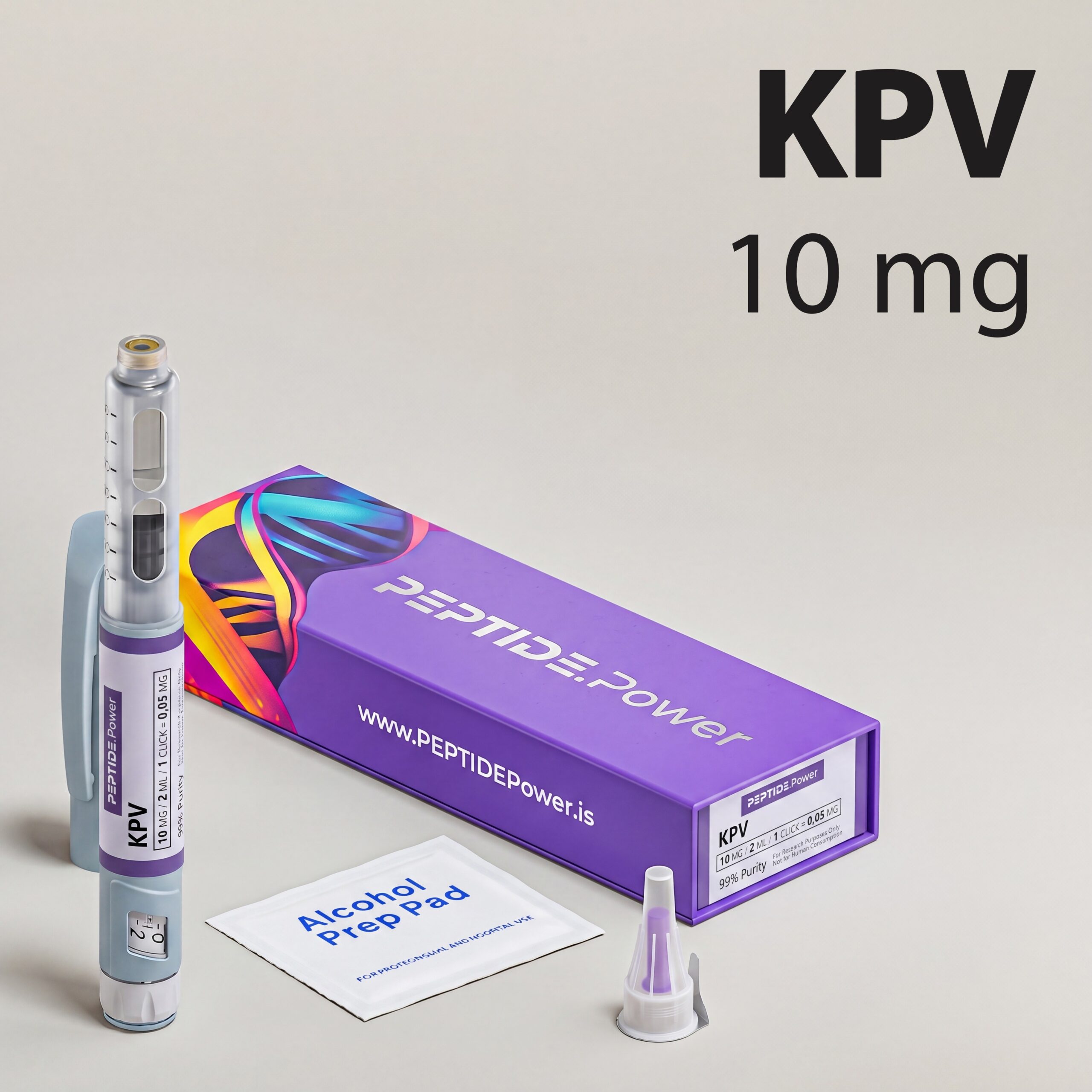 KPV - PEPTIDE.Power KPV: 10 mg - Pre-Mixed Research Peptide Pen, 99%+ Purity (CoA) | PEPTIDE.Power