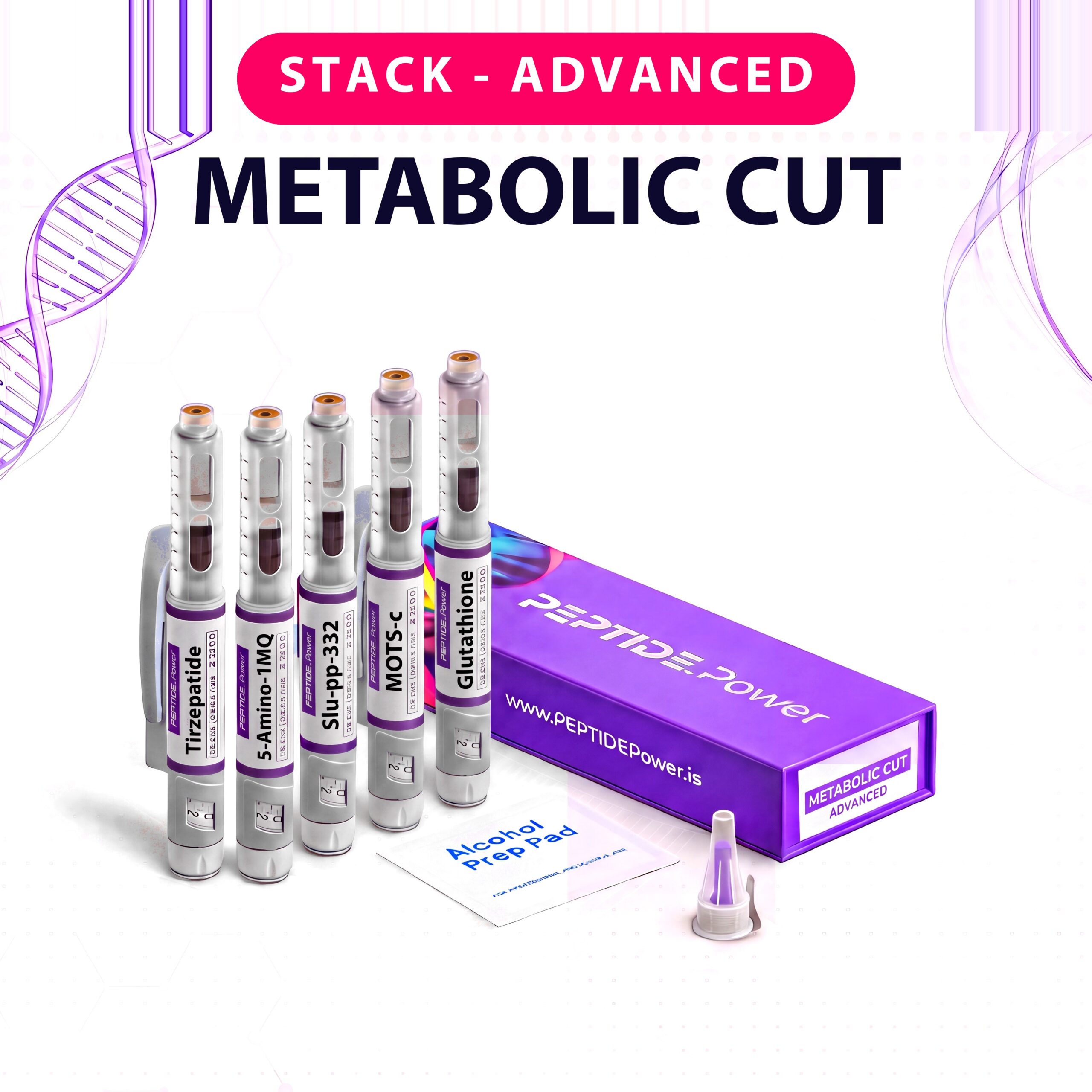 Metabolic Cut - Advanced - PEPTIDE.Power Metabolic Cut - Advanced - Pre-Mixed Research Peptide Pen, 99%+ Purity (CoA) | PEPTIDE.Power