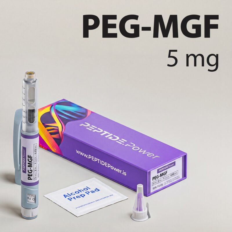 PEG-MGF: 5 mg - Pre-Mixed Research Peptide Pen, 99%+ Purity (CoA) | PEPTIDE.Power