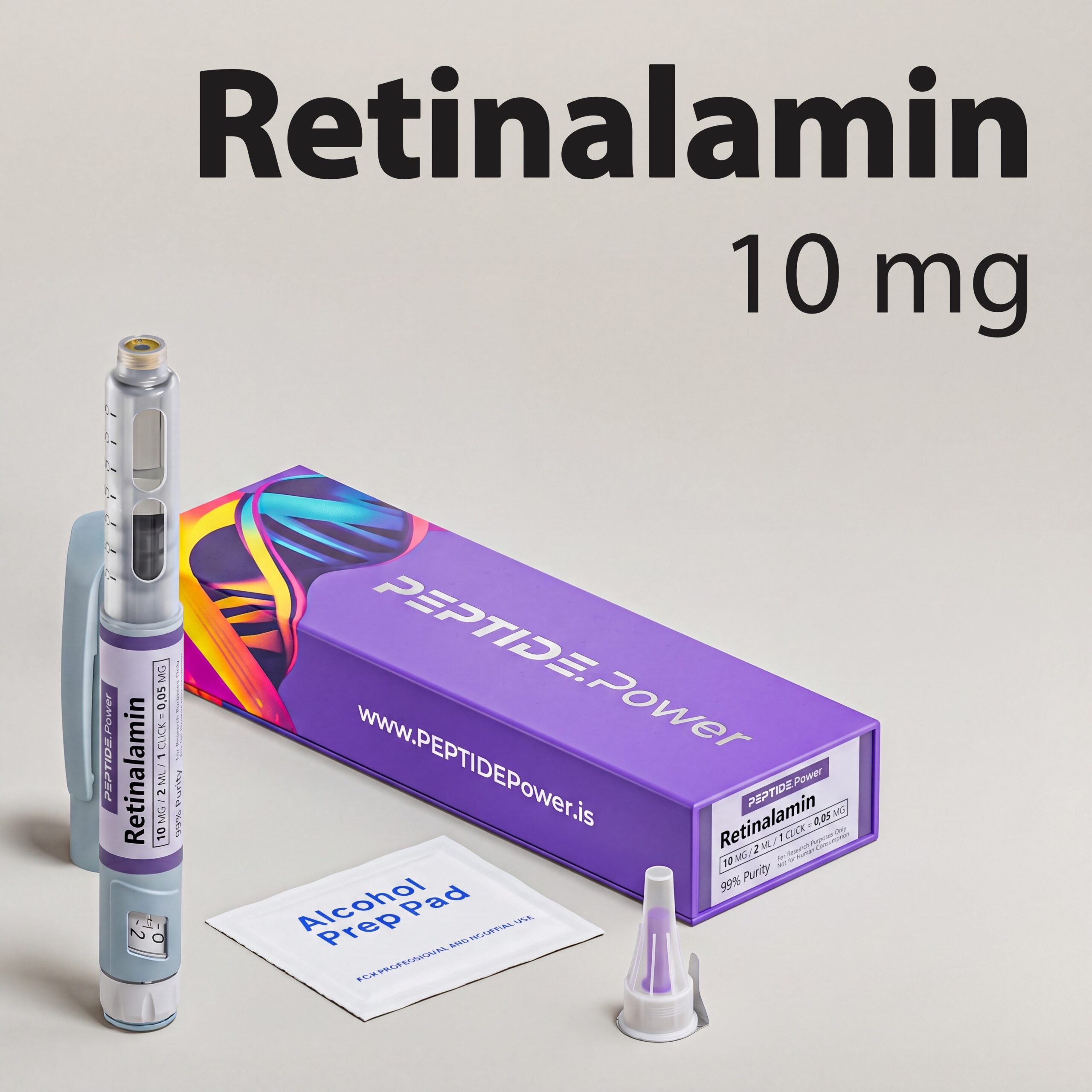 Retinalamin - PEPTIDE.Power Retinalamin: 10 mg - Pre-Mixed Research Peptide Pen, 99%+ Purity (CoA) | PEPTIDE.Power