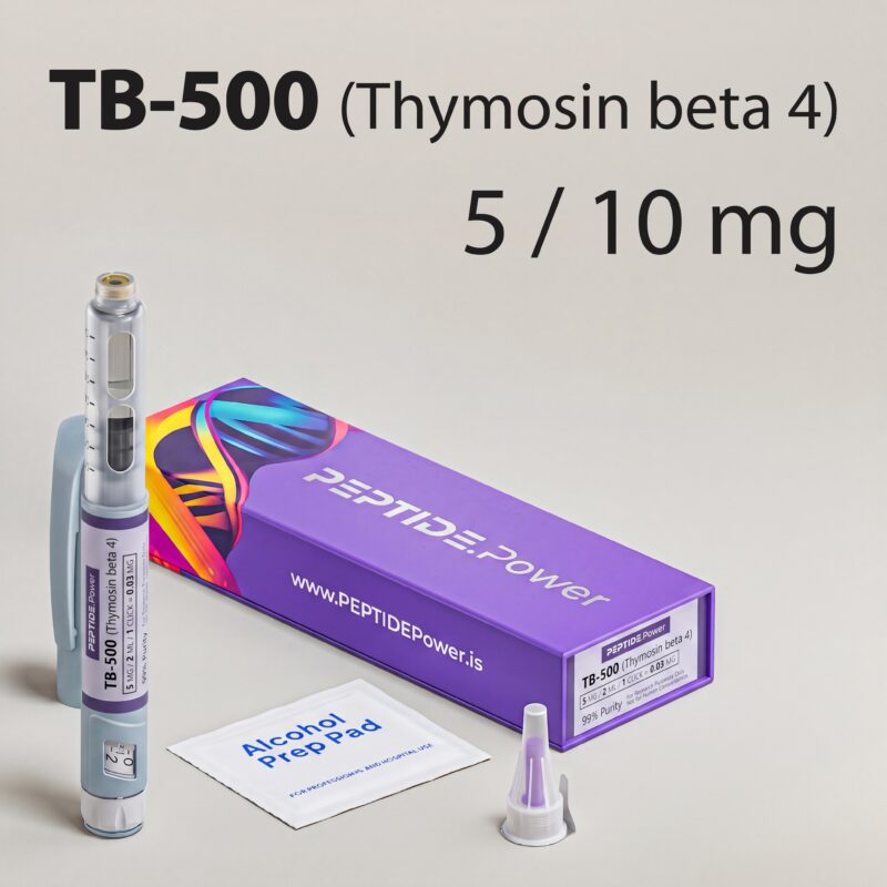 TB 500 (Thymosin Beta 4): 5 mg / 10 mg - Pre-Mixed Research Peptide Pen, 99%+ Purity (CoA) | PEPTIDE.Power