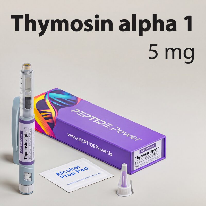 Thymosin Alpha 1: 5 mg - Pre-Mixed Research Peptide Pen, 99%+ Purity (CoA) | PEPTIDE.Power